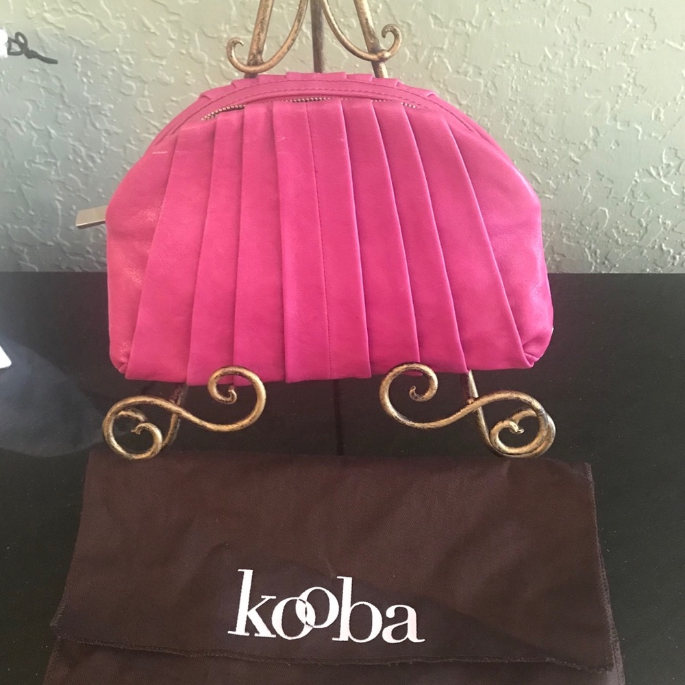 Kooba Pink Leather Clutch